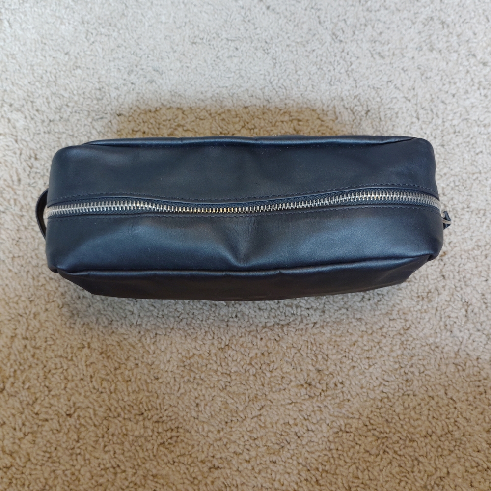 Black Skull Imprint Cosmetic Bag View 2